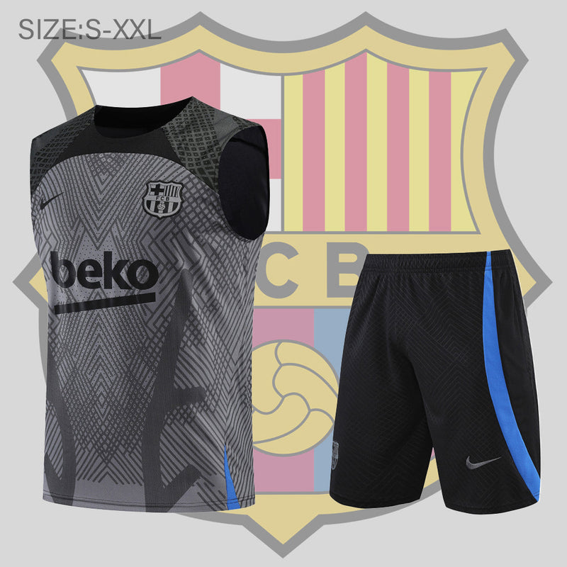 Conjunto Treino Barcelona 2022/23 - Masculino - Preta