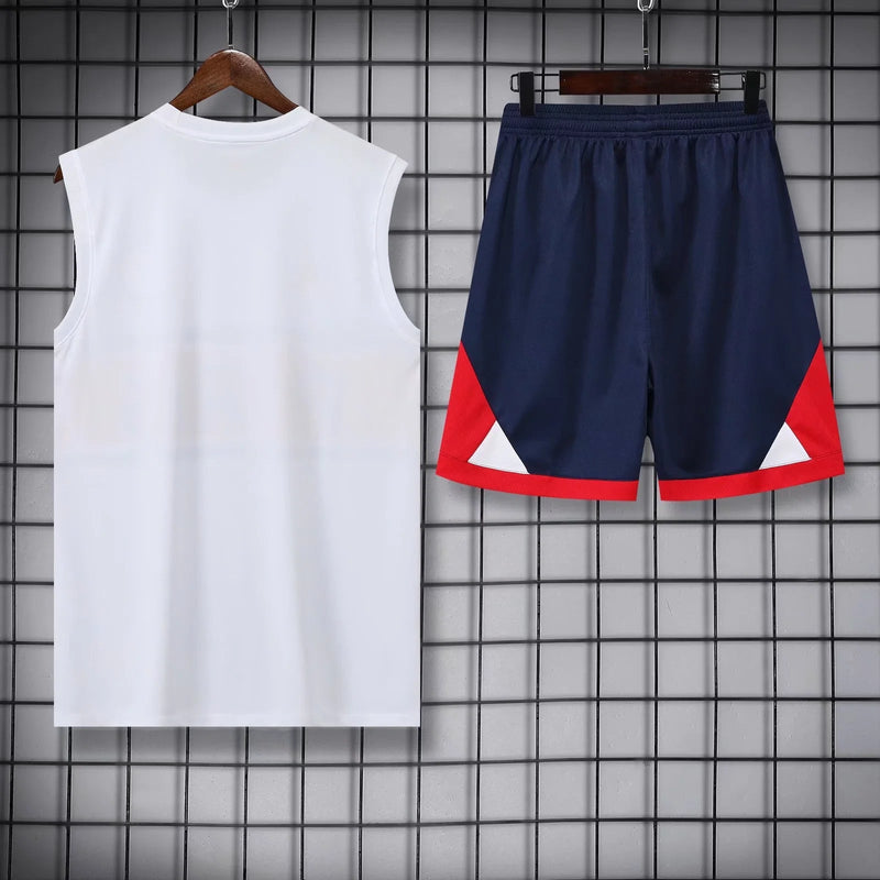 Conjunto Regata Treino PSGxJordan 2022 - Masculino - Branca