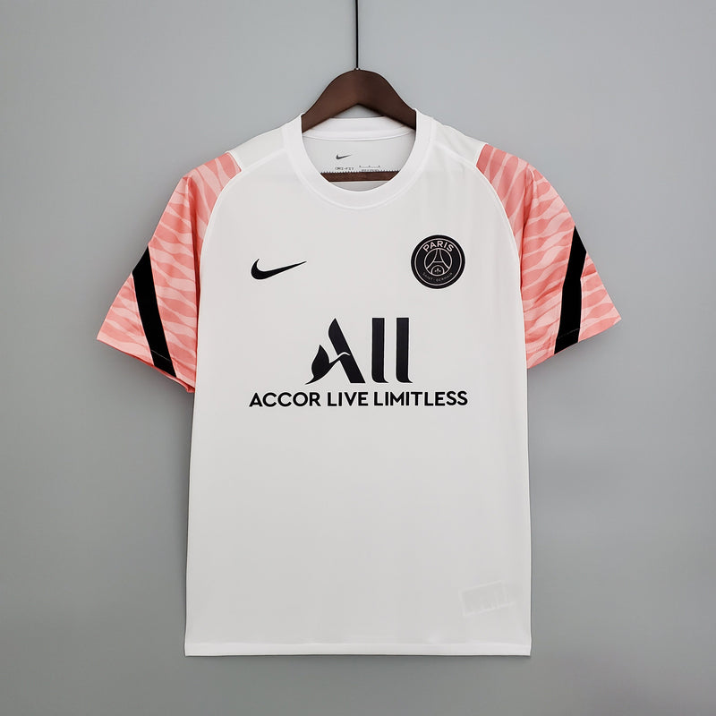 Camisa Treino PSG 2021/22 - Masculino - Branca e Rosa