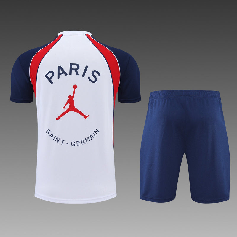 Conjunto Treino PSG 2022/23 - Masculino - Branco, Vermelho e Azul