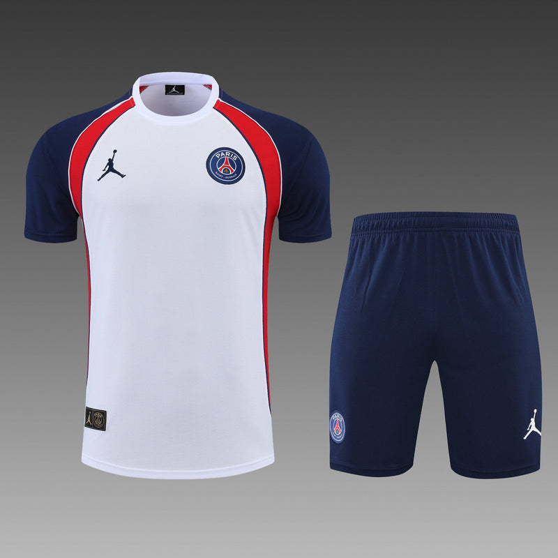 Conjunto Treino PSG 2022/23 - Masculino - Branco, Vermelho e Azul
