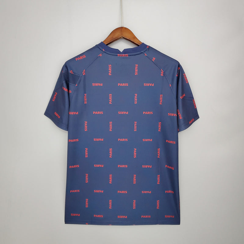 Camisa Treino PSGxJordan 2021/22 - Masculino - Azul