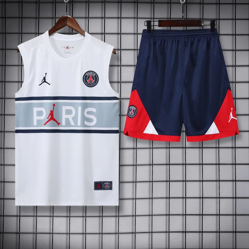 Conjunto Regata Treino PSGxJordan 2022 - Masculino - Branca